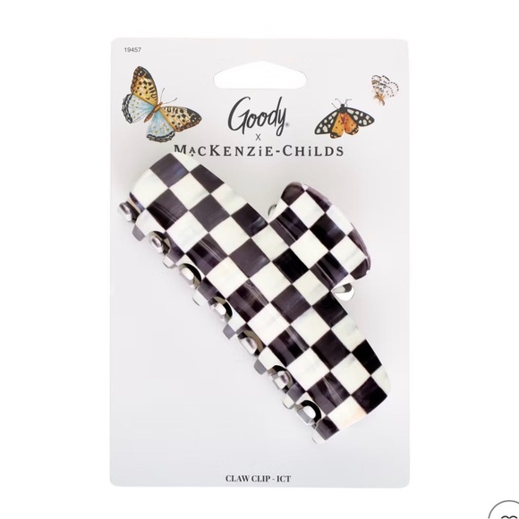 MacKenzie-Childs Other - MacKenzie-Childs Black and White Checkered Hair Clip